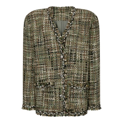 26ss毛边设计显瘦遮肉小香风外套