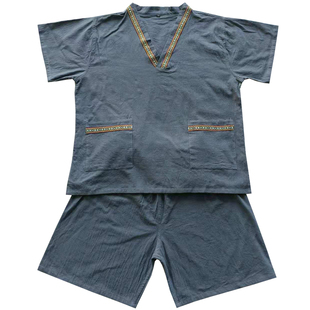 汗蒸服女纯棉男士大码高端情侣浴服全棉加肥客人睡衣足疗按摩桑拿