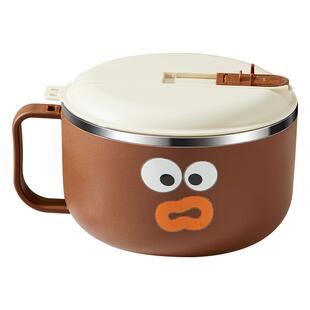 304不锈钢泡面碗学生个人专用宿舍带盖ins吃饭碗筷可沥水汤碗大碗