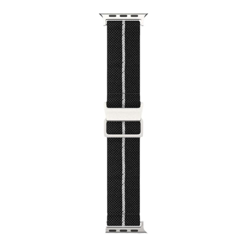 适用苹果iwatch s8 ultra手表带针织尼龙保险扣替换腕带7654se代