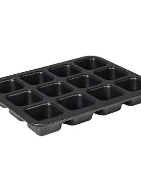 学厨12连蛋糕模具小餐包纸杯蛋糕布朗尼模家用烘焙工具烤箱用不沾