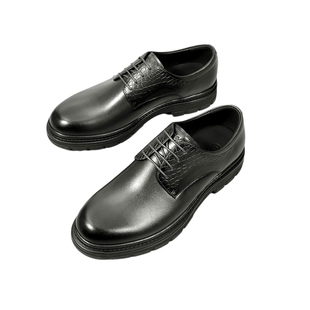 金利来新款皮鞋男士新郎婚鞋透气厚底德比鞋男款真皮鞋