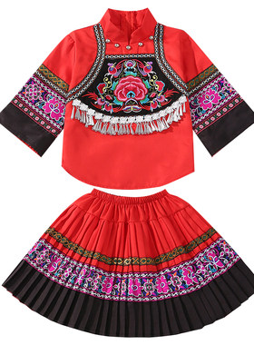 新款女童广西三月三壮族女孩服装