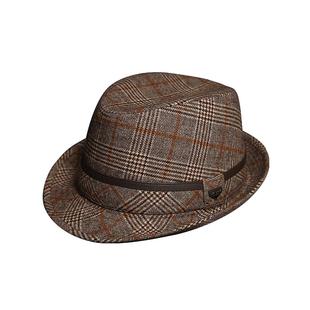 mrduck秋冬季搭配西装时尚格纹礼帽 大小头围可戴帽子绅士爵士帽