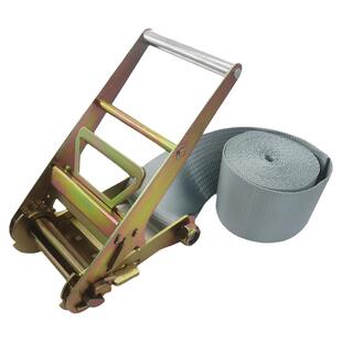 吊玻璃重型捆绑带加厚涤纶10T船运无钩紧绳器棘轮拉紧器4寸大吨位