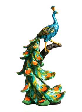 欧式轻奢创意孔雀摆件