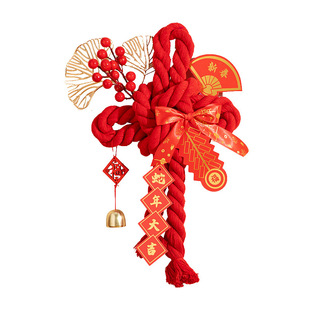 新年中国结装饰挂件马年福字招财进宝春节装饰品喜庆吉祥编织绳结