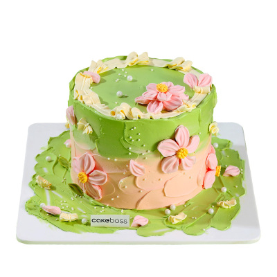 cakeboss格桑花女神生日节日蛋糕