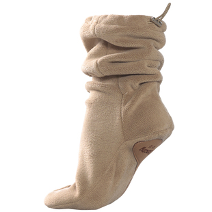 绒面舞蹈保暖鞋芭蕾舞鞋软底鞋热身鞋套女成人儿童练功鞋长筒靴子