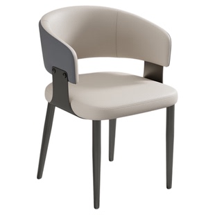 茶椅餐椅家用2025新款靠背餐厅主人椅意式轻奢高级感餐桌喝茶椅子