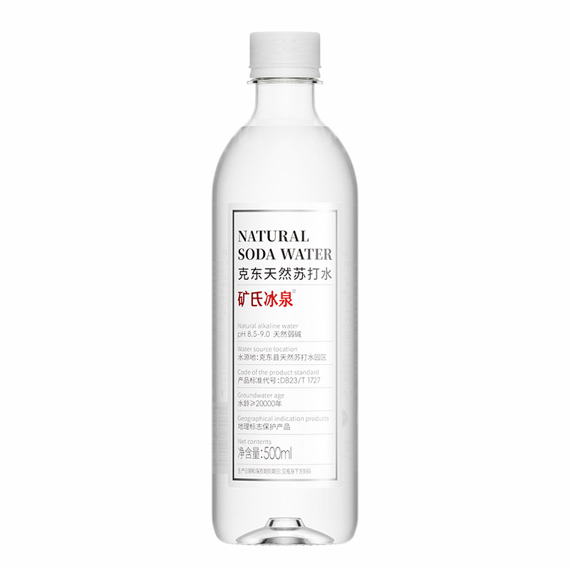 克东天然弱碱性苏打水500ml*12瓶/箱高端商务饮用水