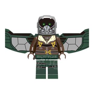 超级英雄复仇者联盟3黑豹美国队长秃鹫拼装人仔积木玩具欣宏X0218