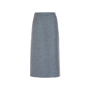 JESSIE小香风粗花呢半身裙女装新款高腰显瘦开衩中长裙2025年冬季