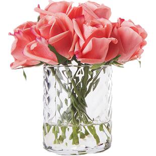 法国COTE NOIRE波纹杯11朵玫瑰 无火香氛花 持久清新扩香花朵摆件