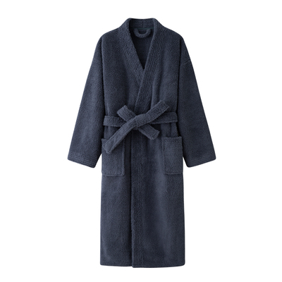 珊瑚绒浴袍加绒加厚简约