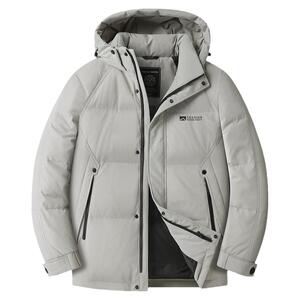 加肥大码男士可脱卸帽羽绒服外套胖子冬季防风防寒保暖加厚羽绒衣