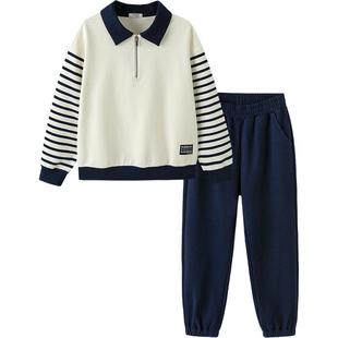 巴拉巴儿童运动套装中大童卫衣裤子春秋装新款童装男童女童衣服潮