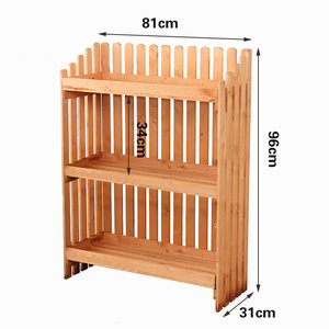 防L腐木花架阳台实木多层多肉花盆架室外庭院户外木质置物架落地