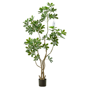 轻奢绿植仿真鸭脚木落地大型假树室内客厅高级感仿生植物装饰摆件