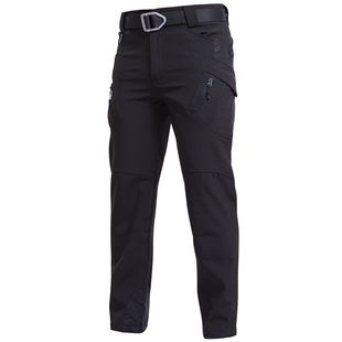 冬季IX9执政官战术裤软壳裤男抓绒保暖热反射军迷作训户外工装裤