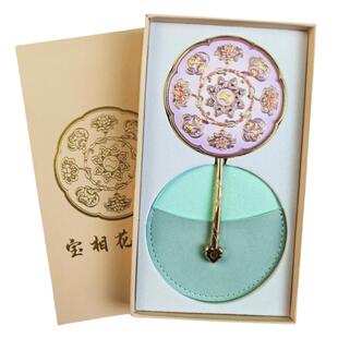 西安文创纪念品镜子手持国潮古风唐文化随身化妆镜西安旅游纪念品