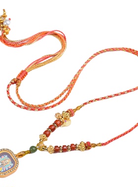 扎基拉姆项链绳藏式手绘唐卡