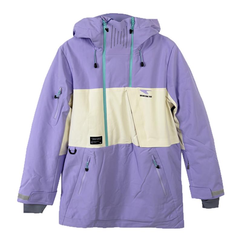 TISENTELE女套头滑雪衣冬季夹棉防水双板单板冲锋衣服中长554036