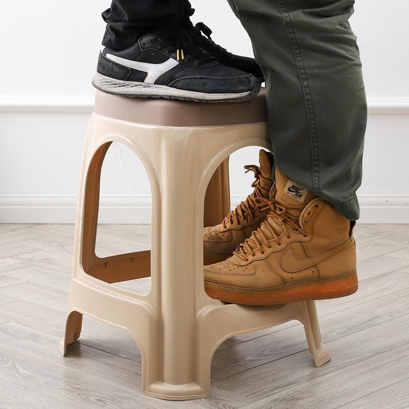 塑料凳子加厚防滑成人家用客厅餐桌椅子高凳熟胶板凳浴室茶几矮凳