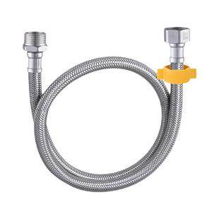 4分内外丝进水管不锈钢软管水龙头热水器加长延长管冷热连接马桶