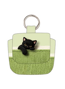 小黑猫治愈系防摔耳机收纳袋