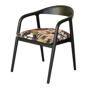 白蜡木靠背餐椅北欧实木舒美特书椅扶手座椅书房椅子牛角椅总统椅