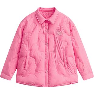 【羽绒升级】24秋冬新款女童轻薄羽绒服儿童羽绒衬衫外套洋气