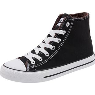 回力加绒帆布鞋女2025年冬季新款百搭保暖二棉鞋秋季东北高帮板鞋