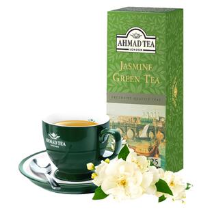 AHMAD TEA亚曼浓香型茉莉花茶柠檬薄荷绿茶袋泡茶奶绿茶基25包
