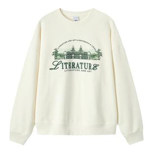 [商场同款]森马卫衣女冬季新款抓绒上衣宽松休闲时尚套头衫甜美潮