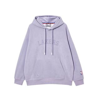 绫致杰克琼斯NBA联名款洛杉矶队男冬季连帽抽绳字母宽松卫衣