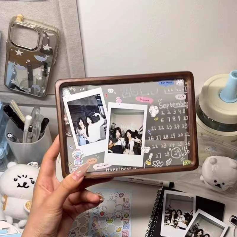 透明亚克力拍立得相纸照片diy相框挂墙高级感纪念日桌面摆台礼物