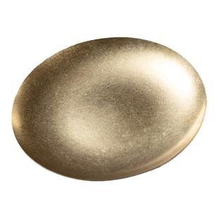 美式复古餐具西餐盘不锈钢圆盘摆台套装定制商用汉堡盘子金色托盘