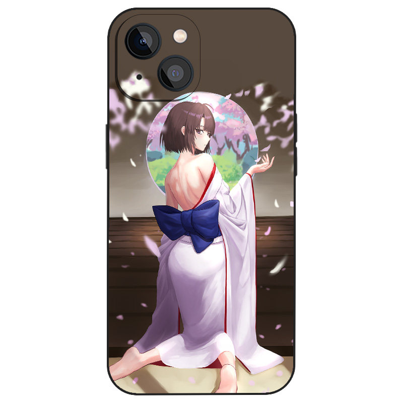 空之境界两仪式日系和风动漫插画手机壳适用iPhone16磨砂11全包12液态硅胶14玻璃13苹果15ProMax华为软壳