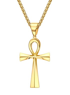 全饰爱时尚简约安卡十字架项链