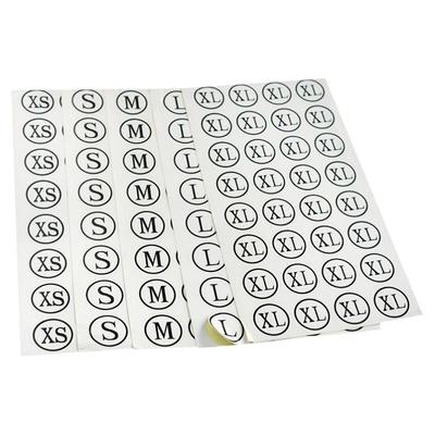 2.5CM圆形白底黑字铜版纸标签贴