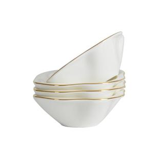 餐具金边骨瓷早餐碟酒店餐厅沾料碟4英寸咸菜碟调味碟家用蘸料碟