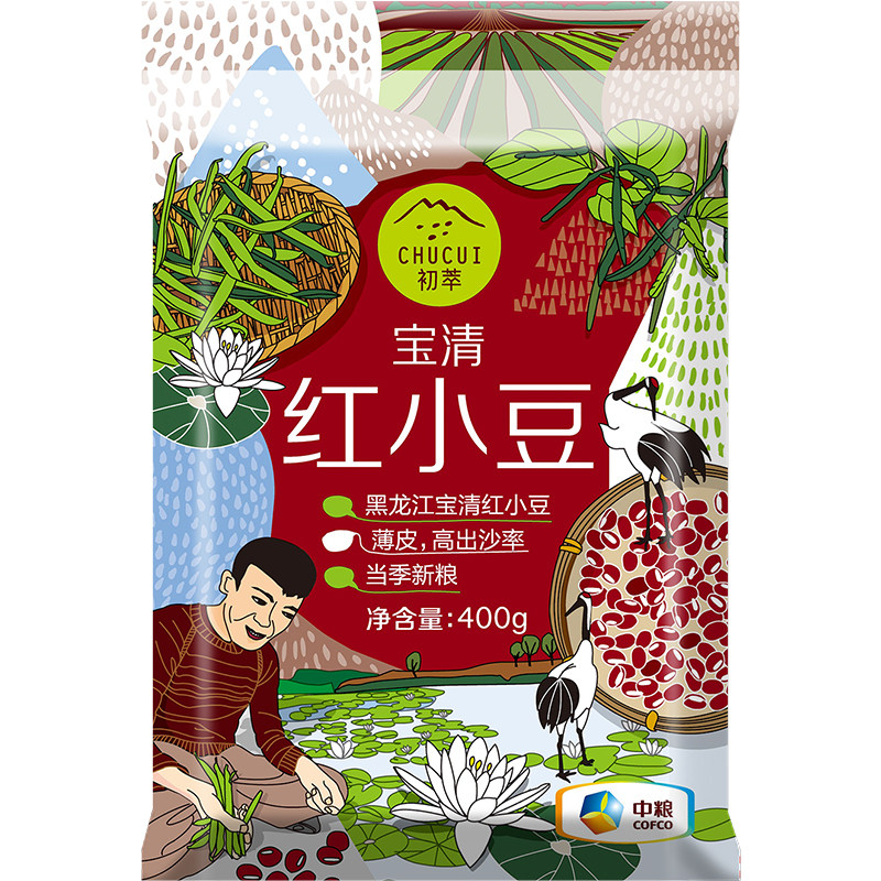 中粮初萃宝清红小豆400g五谷豆类热销杂粮赤豆薄皮易煮熟