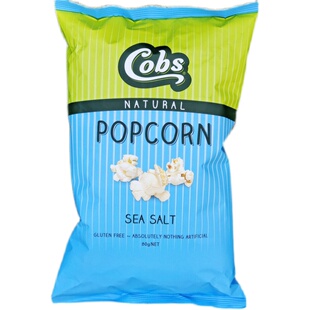 天然即食爆米花无麸质玉米片休闲膨化食品COBS NATURAL POPCORN