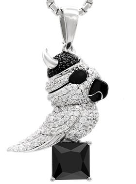 ACE宝石吊坠项链嘻哈ins