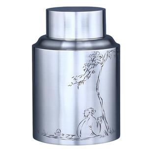 清库 中号半斤锡都个旧锡器锡罐纯锡茶叶罐赖庆国工作室清月茶仓