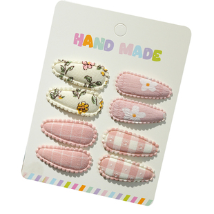 葩葩拉尔宝宝发饰可爱布艺水滴BB夹子婴儿迷你发夹儿童刘海碎发夹