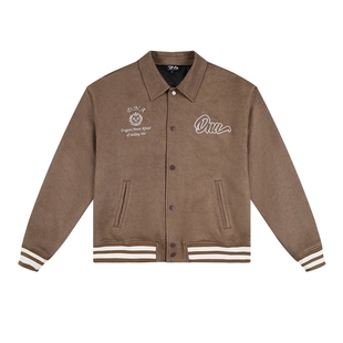 【DNA官方】麂皮中性廓形夹克棒球服2025年秋冬潮流复古情侣外套