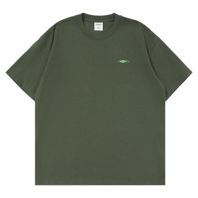 春夏通勤套头短袖tee撞色印花T恤