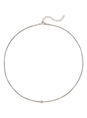 素图简约气质925银意大利项链女
